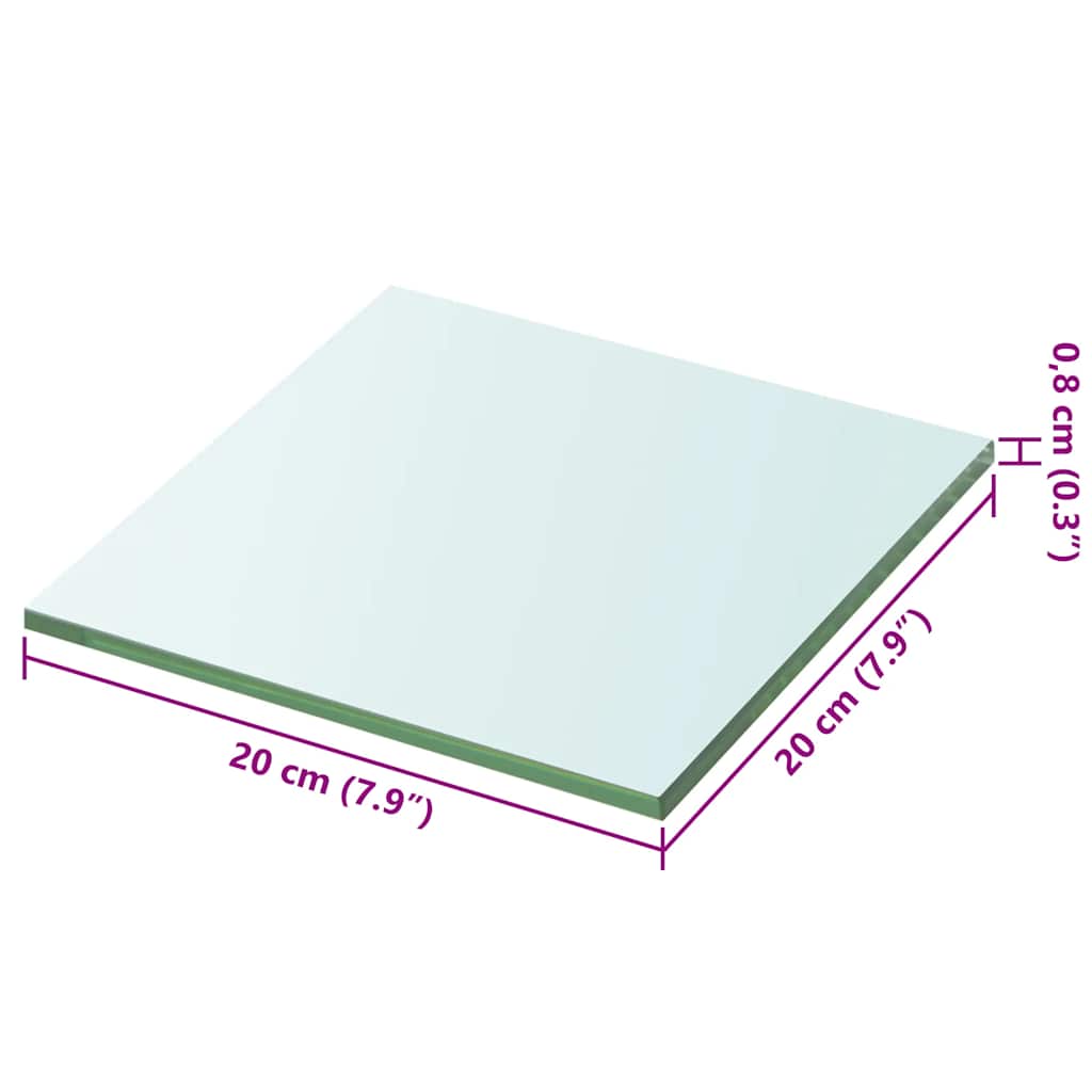 Mensola in Vetro Trasparente 20x20 cm | homemem39