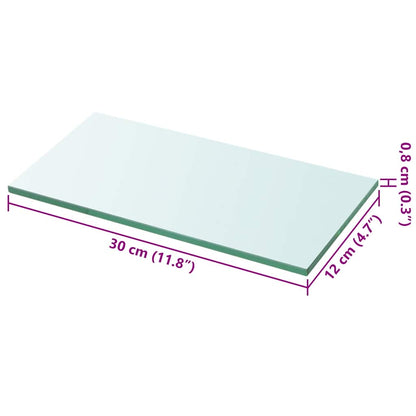 Mensola in Vetro Trasparente 30x12 cm - homemem39
