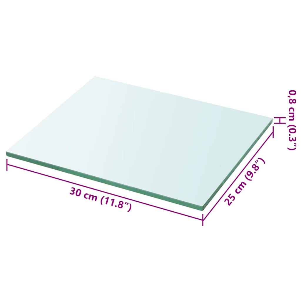 Mensola di Vetro Trasparente 30x25 cm | homemem39