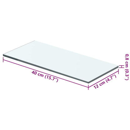 Mensola in Vetro Trasparente 40x12 cm - homemem39