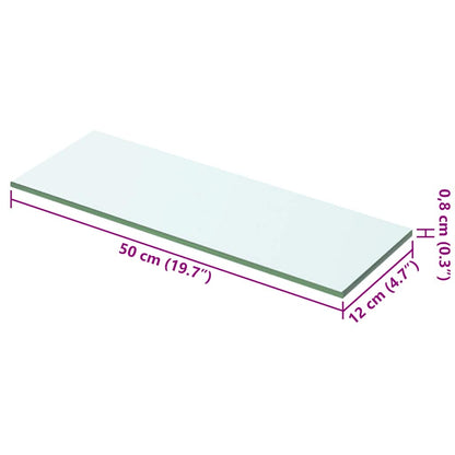 Mensola in Vetro Trasparente 50x12 cm - homemem39