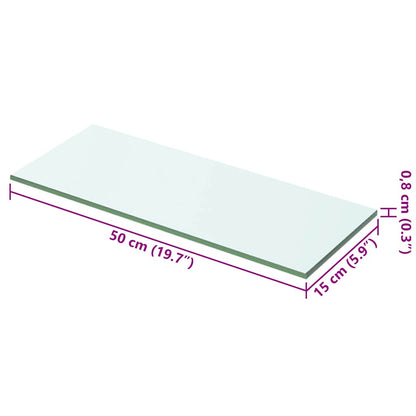 Mensola in Vetro Trasparente 50x15 cm - homemem39