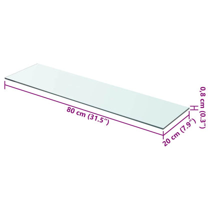 Mensola in Vetro Trasparente 80x20 cm | homemem39