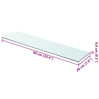 Mensola in Vetro Trasparente 90x20 cm | homemem39