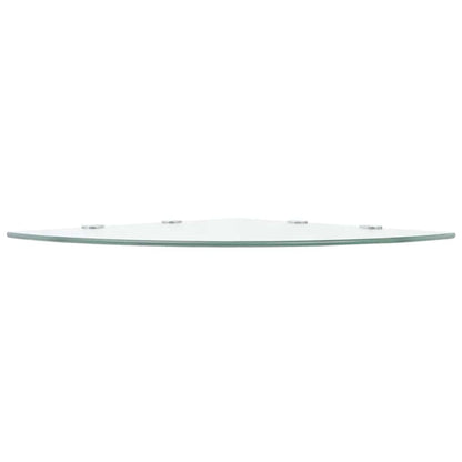 Scaffale Angolare con Supporto in Cristallo Vetro Chiaro 45x45 cm | homemem39