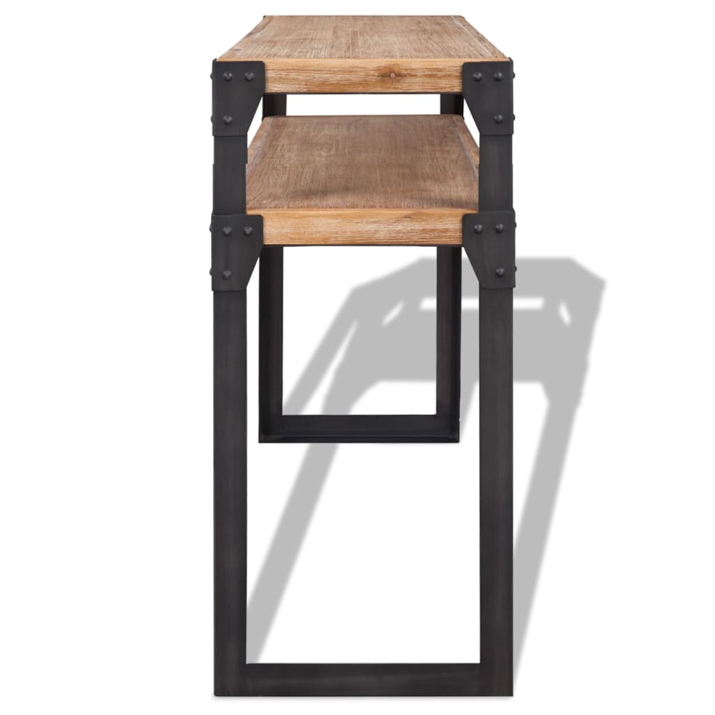 Tavolo Consolle in Legno Massello di Acacia 120x40x85 cm - homemem39