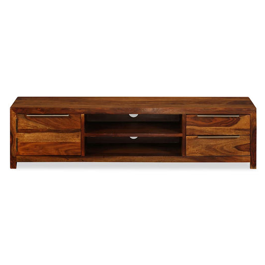 Mobile Porta TV Legno Massello di Acacia 120x30x30 cm - homemem39