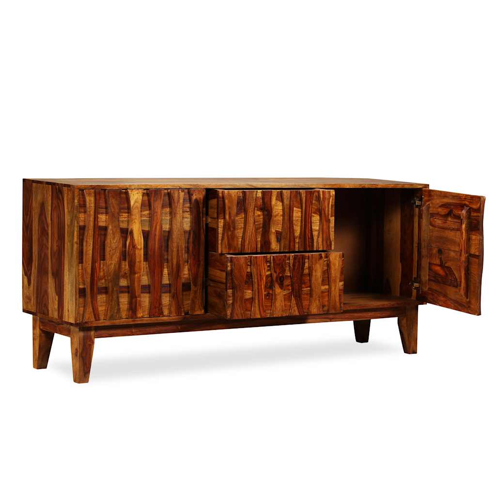 Credenza in Legno Massello di Acacia 160x45x70 cm - homemem39