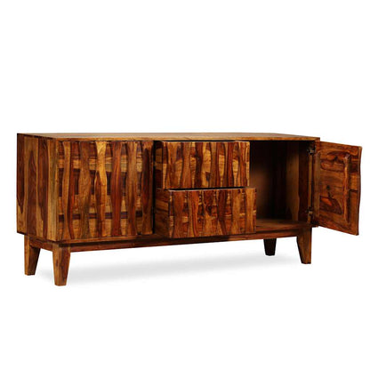 Credenza in Legno Massello di Acacia 160x45x70 cm - homemem39