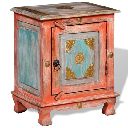 Comodino in Legno Massello di Mango Arancione | homemem39