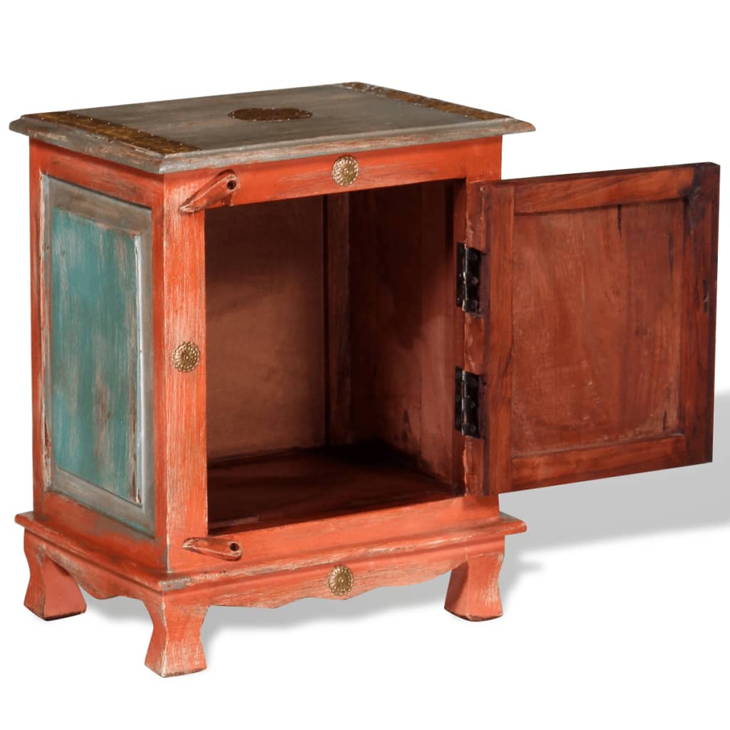 Comodino in Legno Massello di Mango Arancione | homemem39