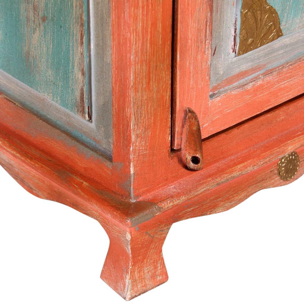 Comodino in Legno Massello di Mango Arancione | homemem39