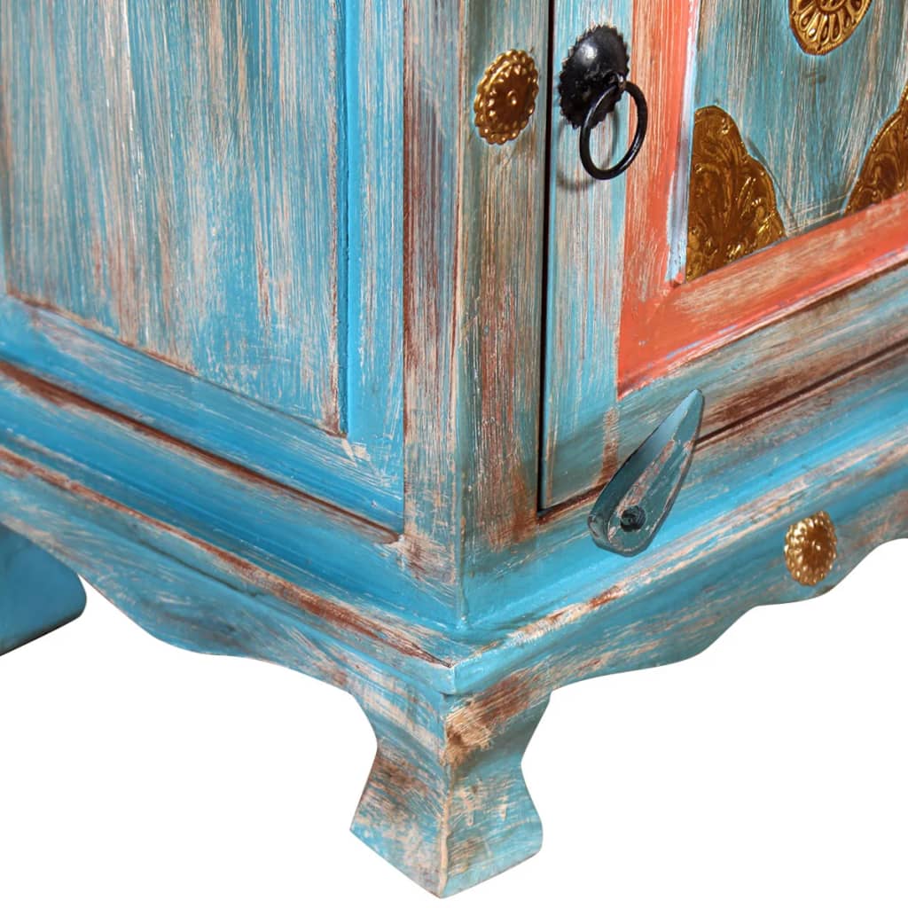 Comodino in Legno Massello di Mango Blu | homemem39
