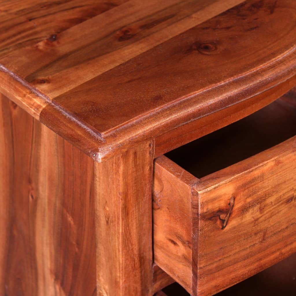 Comodini con Cassetti 2 pz in Legno Massello di Acacia | homemem39