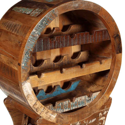Portavini da 10 Bottiglie in Legno Massello di Recupero