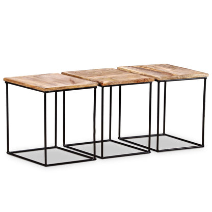 Tavolino da Salotto in Legno Massello di Mango 56x48x40 cm | homemem39