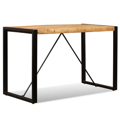 Tavolo da Pranzo in Legno Massello di Mango Grezzo 120 cm | homemem39