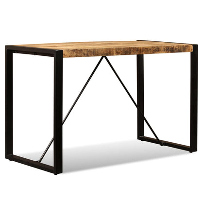 Tavolo da Pranzo in Legno Massello di Mango Grezzo 120 cm - homemem39