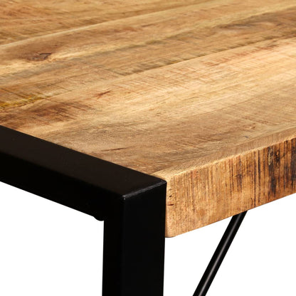 Tavolo da Pranzo in Legno Massello di Mango Grezzo 120 cm - homemem39
