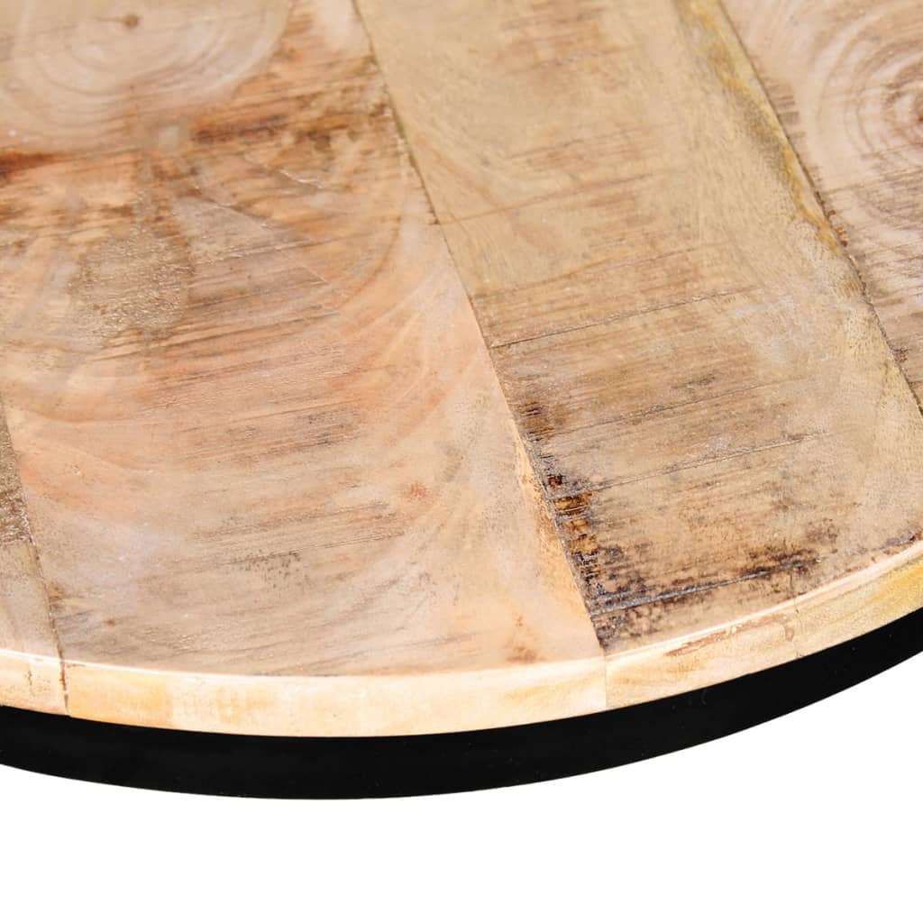 Tavolini da Salotto 2 pz Tondi Legno Grezzo di Mango 40cm/50cm | homemem39
