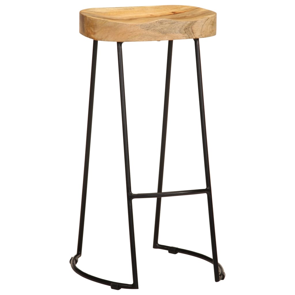 Bar Stools 2 pcs in Solid Mango Wood