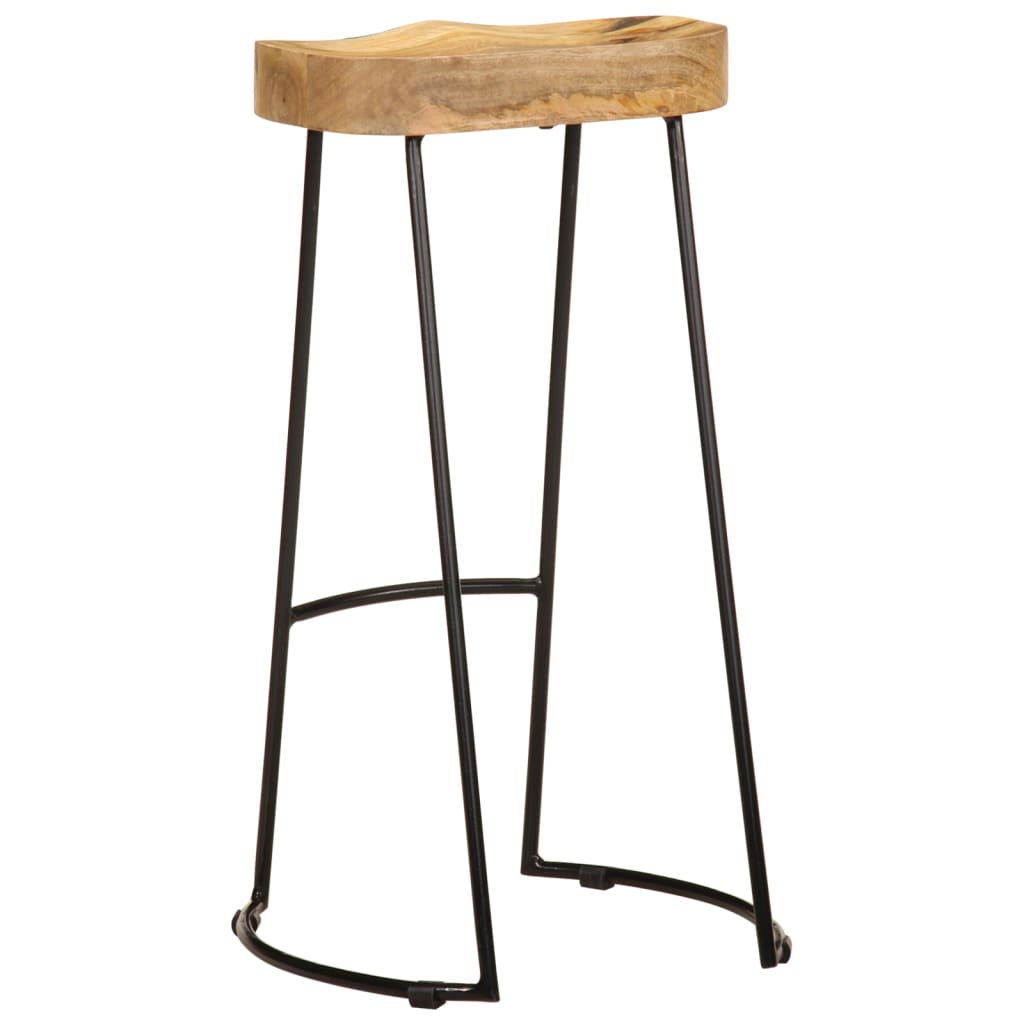 Bar Stools 2 pcs in Solid Mango Wood