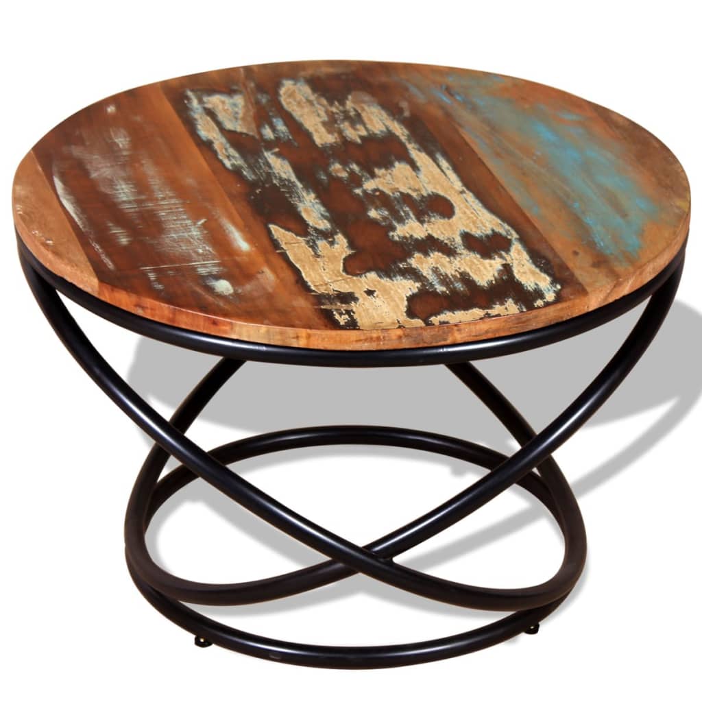 Tavolino da Salotto in Legno Massello di Recupero 60x60x40 cm | homemem39
