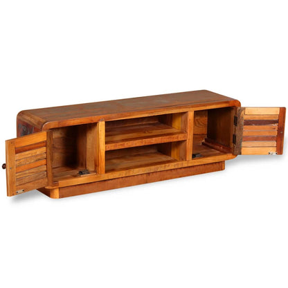 Mobile Porta TV in Legno Massello di Recupero 120x30x40 cm - homemem39