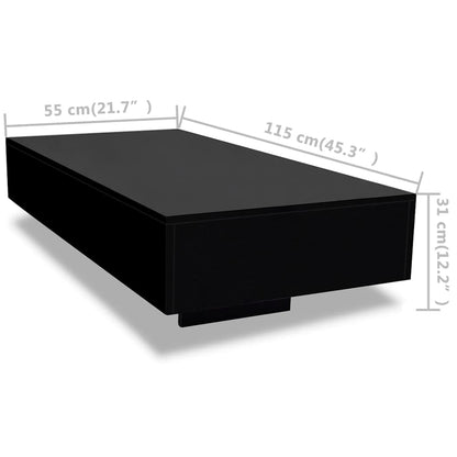Tavolino da Salotto Nero Lucido | homemem39