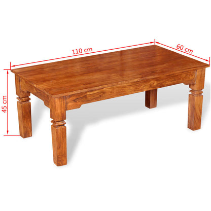 Tavolino da Salotto in Legno Massello 110x60x45 cm | homemem39