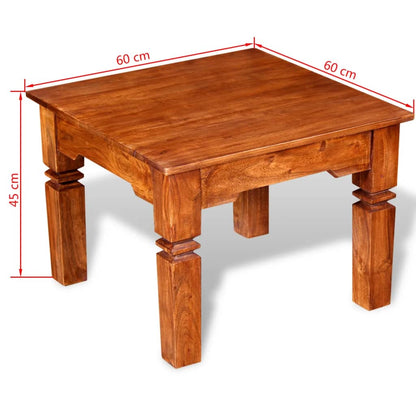 Tavolino da Salotto in Legno Massello 60x60x45 cm | homemem39