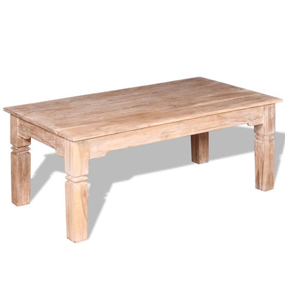 Tavolino da Salotto in Legno Massello di Acacia 110x60x45 cm | homemem39