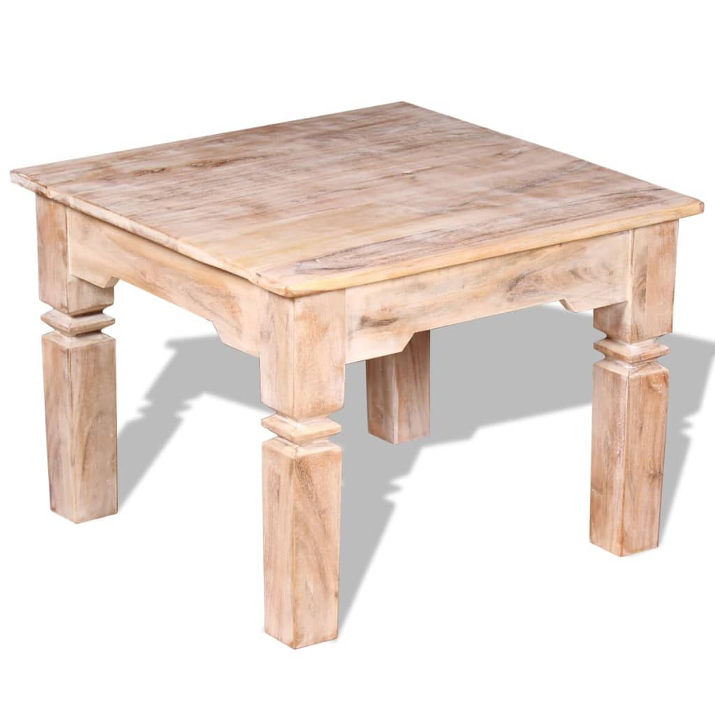 Tavolino da Salotto in Legno Massello di Acacia 60x60x45 cm | homemem39