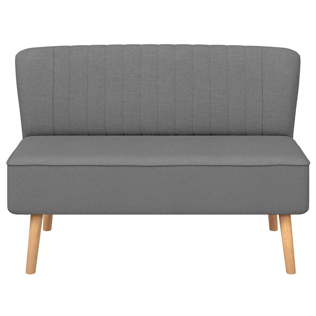 Divano in Tessuto 117x55,5x77 cm Grigio Chiaro