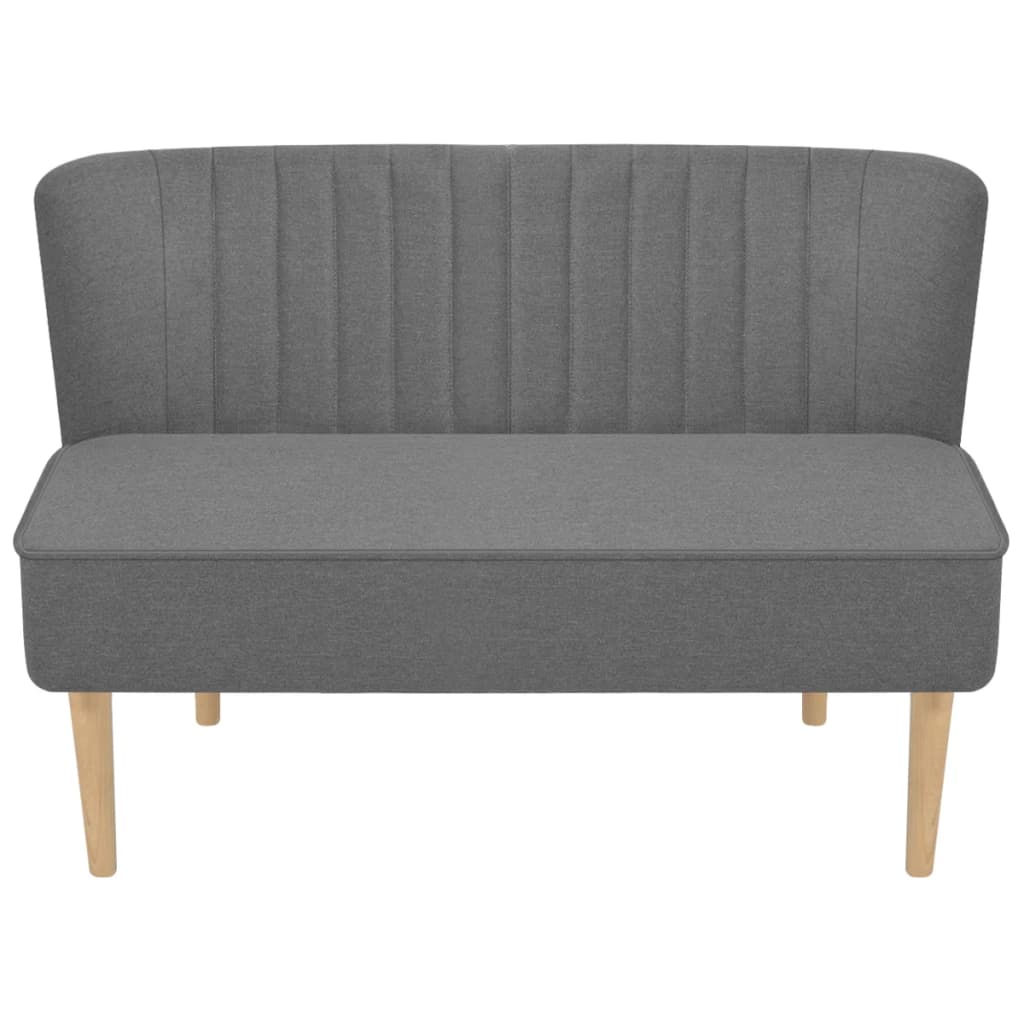Divano in Tessuto 117x55,5x77 cm Grigio Chiaro - homemem39