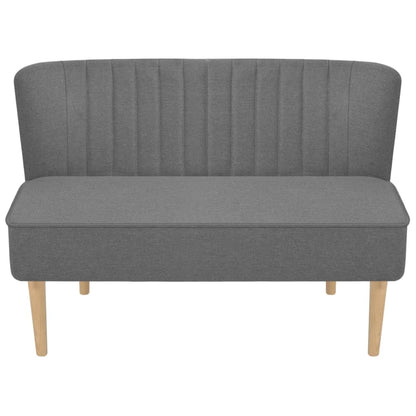 Divano in Tessuto 117x55,5x77 cm Grigio Chiaro - homemem39