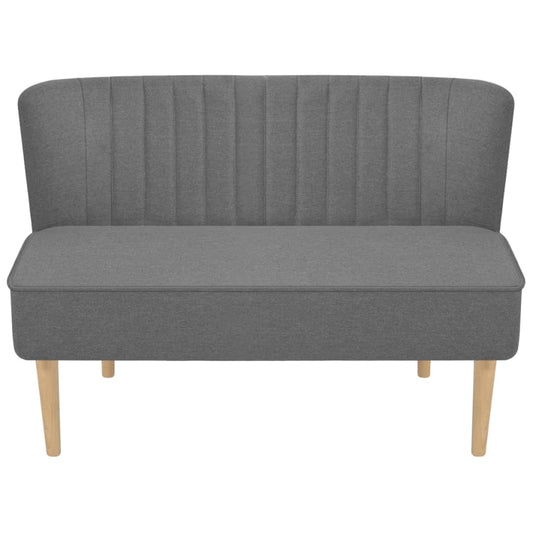 Divano in Tessuto 117x55,5x77 cm Grigio Chiaro - homemem39