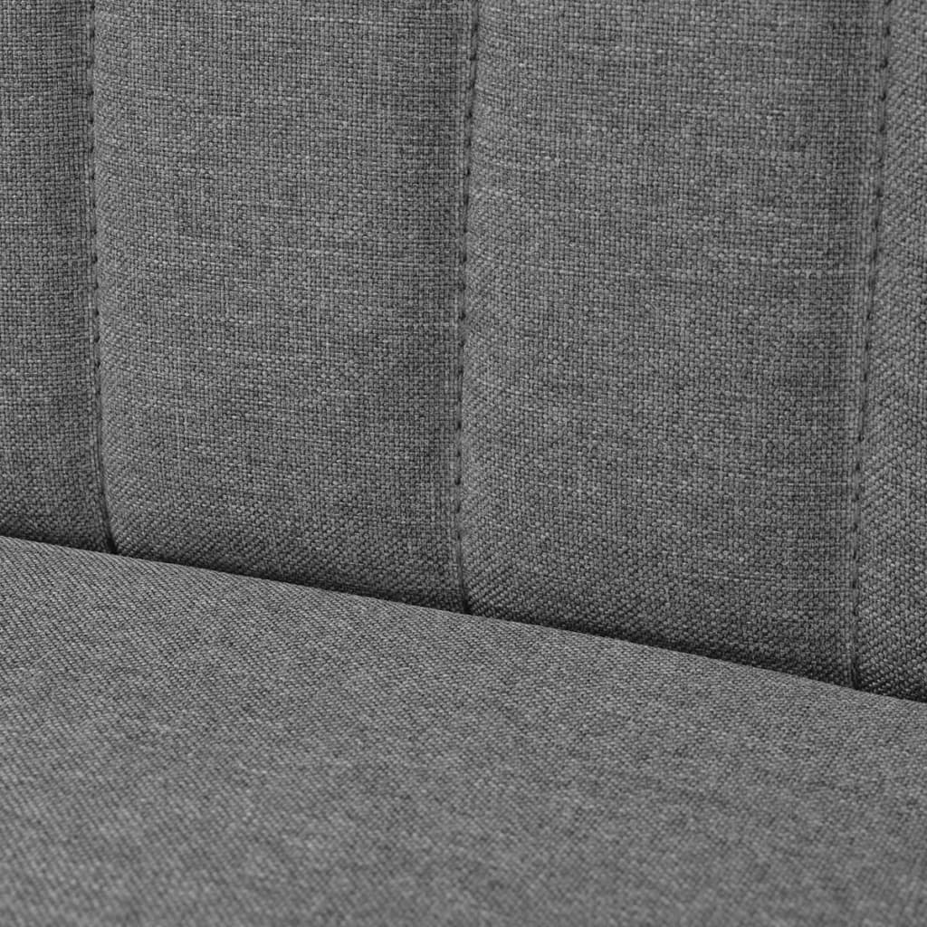 Divano in Tessuto 117x55,5x77 cm Grigio Chiaro - homemem39