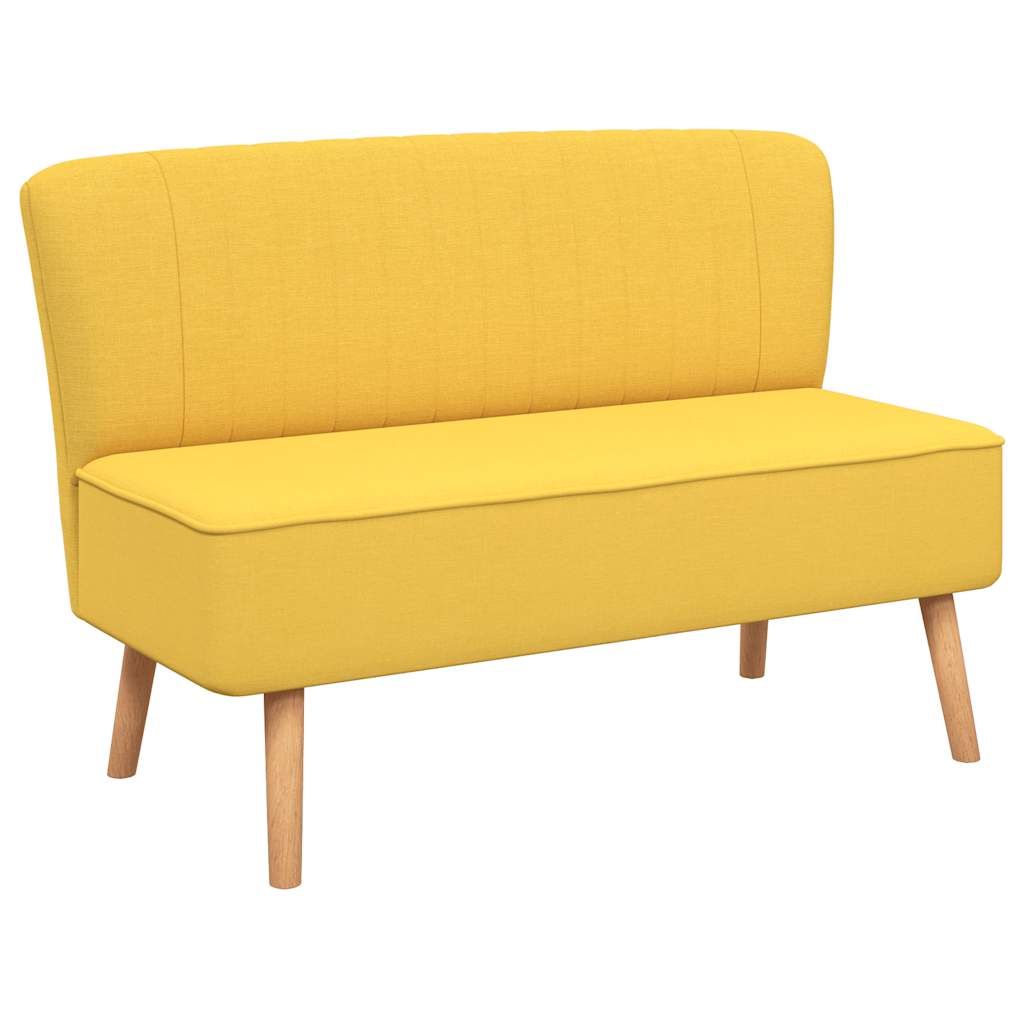 Divano in Tessuto 117x55,5x77 cm Giallo - homemem39