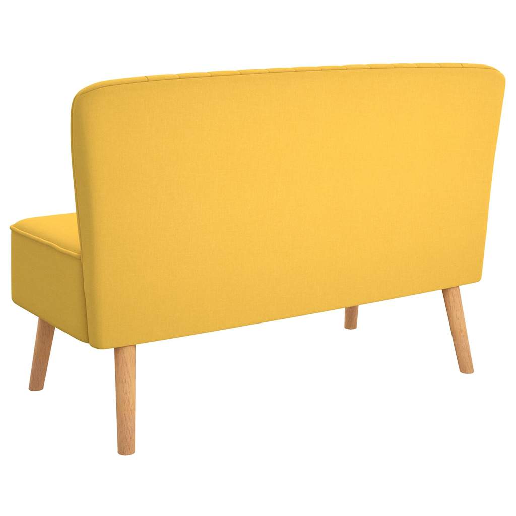 Divano in Tessuto 117x55,5x77 cm Giallo - homemem39