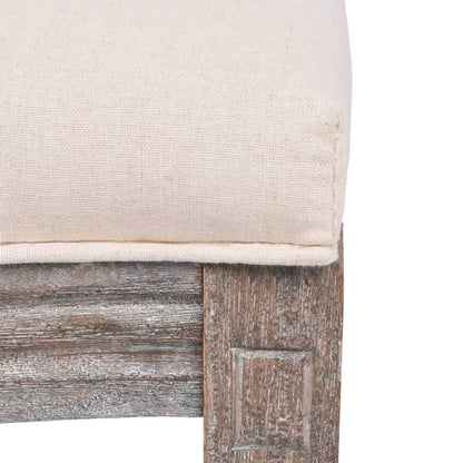 Sedie da Pranzo 2 pz Crema in Tessuto - homemem39