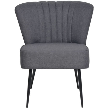 Sedia da Cocktail Grigio Scuro in Tessuto - homemem39