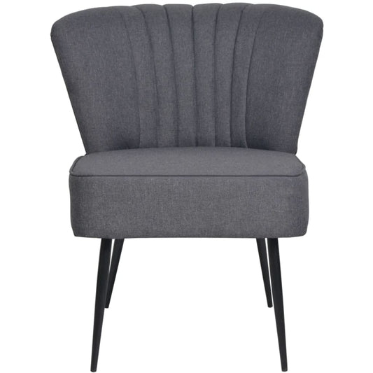 Sedia da Cocktail Grigio Scuro in Tessuto - homemem39