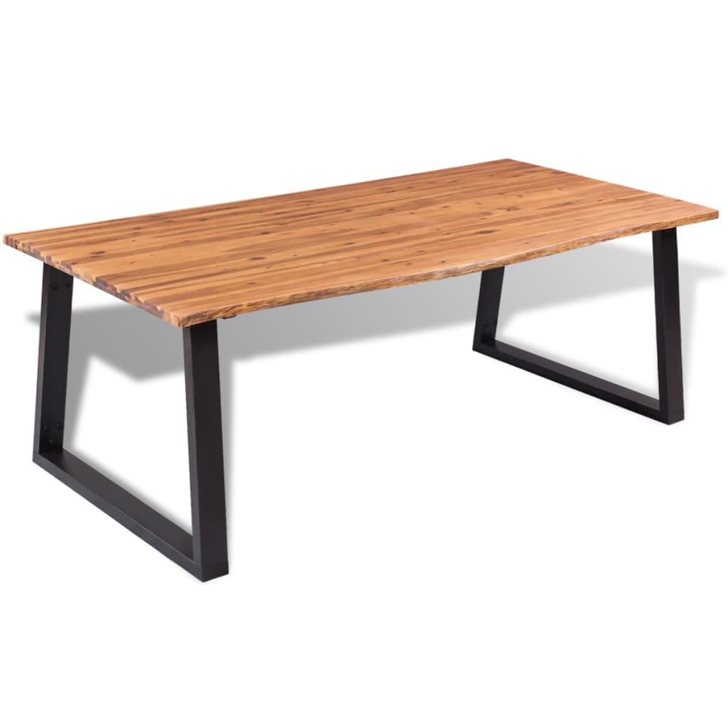 Tavolo da Pranzo Legno Massello Acacia 200x90 cm | homemem39