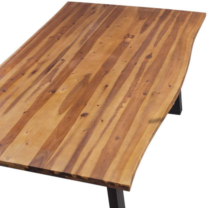 Tavolo da Pranzo Legno Massello Acacia 200x90 cm | homemem39