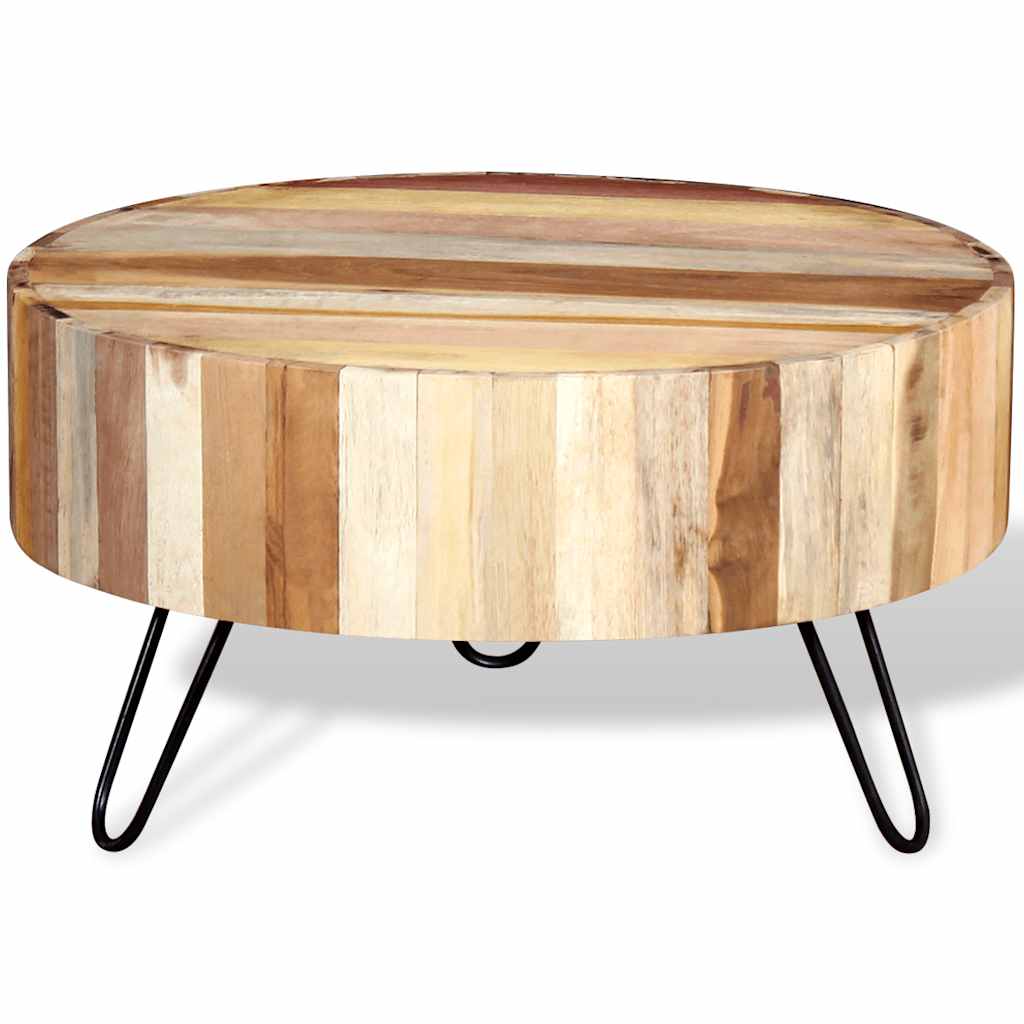 Tavolino da Salotto in Legno Massello di Recupero