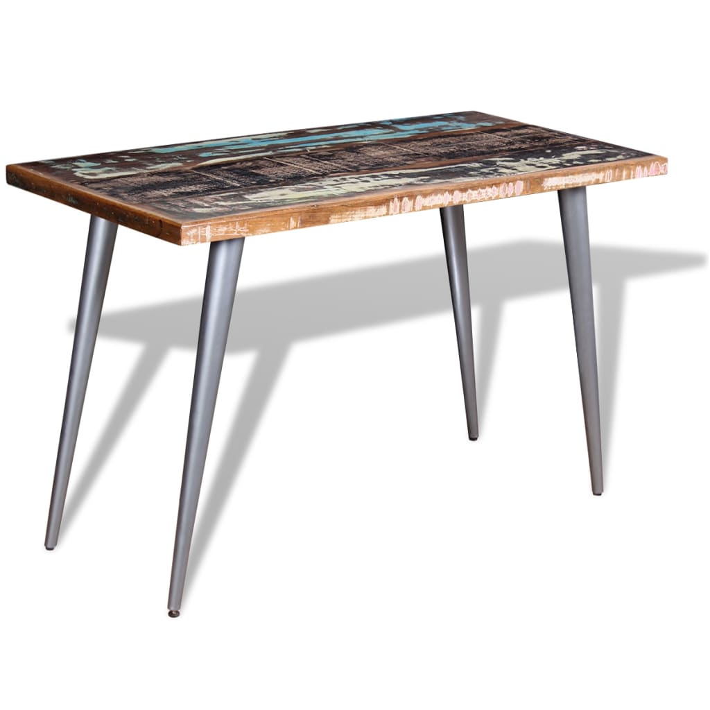 Tavolo da Pranzo in Legno Massello Anticato 120x60x76 cm - homemem39