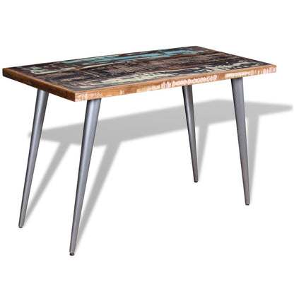 Tavolo da Pranzo in Legno Massello Anticato 120x60x76 cm - homemem39