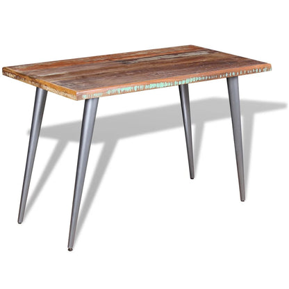 Tavolo da Pranzo in Legno Massello Anticato 120x60x76 cm - homemem39