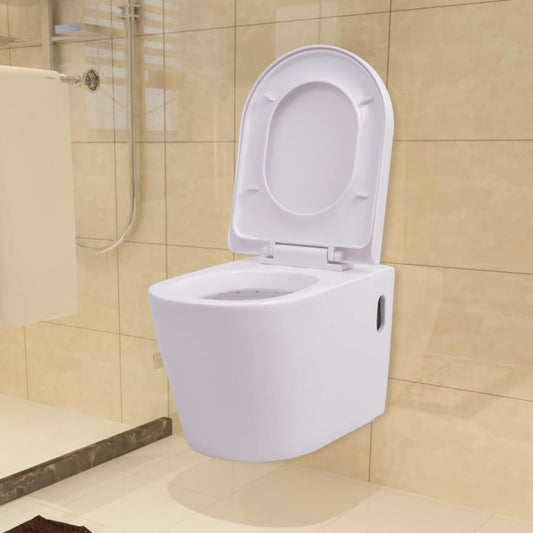 WC Sospeso in Ceramica Bianca - homemem39